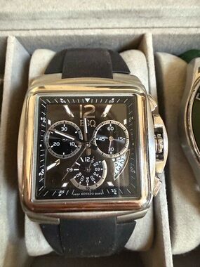 ESQ By Movado Men’s Black Chronograph Square Watch